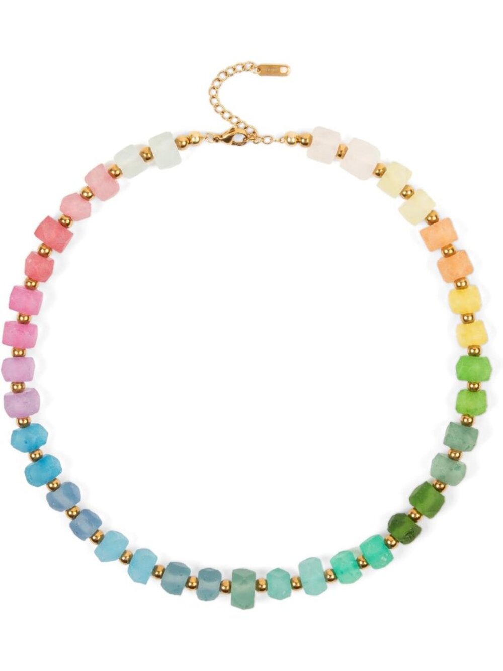 Handmade Chunky Sea Glass Beaded Necklace - Adjustable 16-18" Boho Jewelry, 10mm